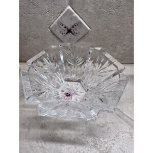 WMF Lead Crystal candy dish - clear - Hexagon - made in Germany New With Tag